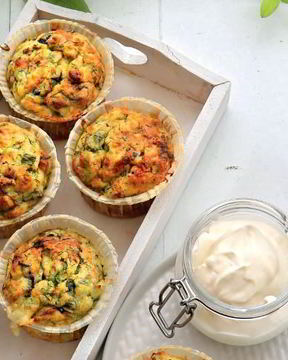 Маффины с картофелем, сыром и зеленью