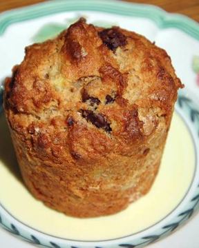 Маффины с шоколадом и бананами