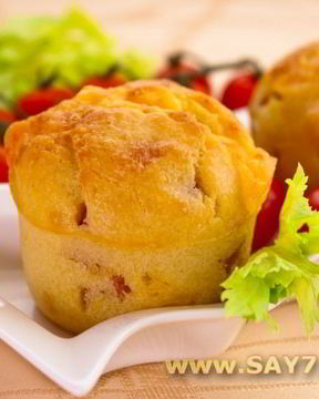 Маффины с сыром и ветчиной