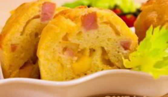 маффины с сыром и ветчиной
