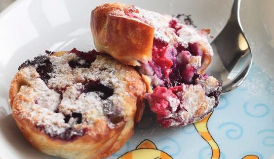 маффины со свежей голубикой