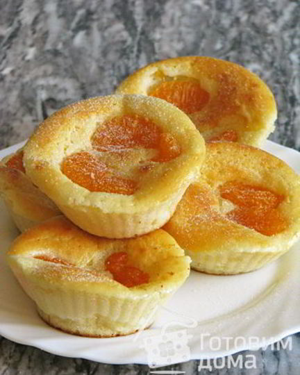 Рецепт мандаринова-творожных маффины