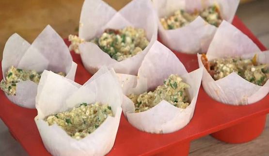 миндально-творожные маффины со шнитт-луком