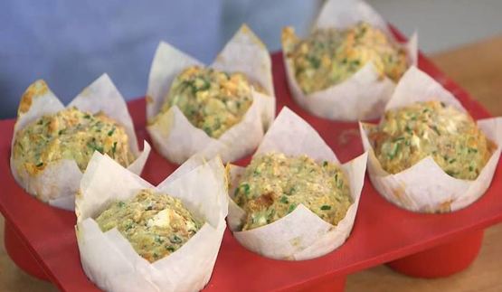 миндально-творожные маффины со шнитт-луком