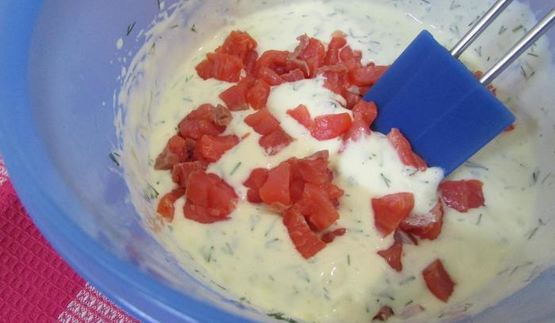 мини-маффины с семгой