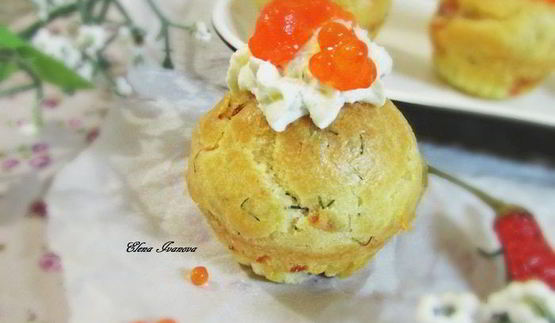 мини-маффины с семгой