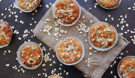 овсяные маффины с яблоками