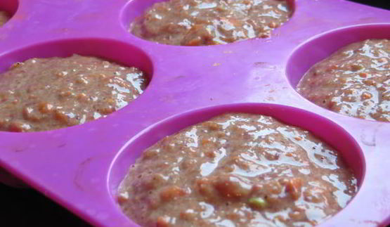 печеночные маффины с начинкой и отрубями лито