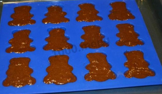 шоколадно-банановые маффины мишка барни