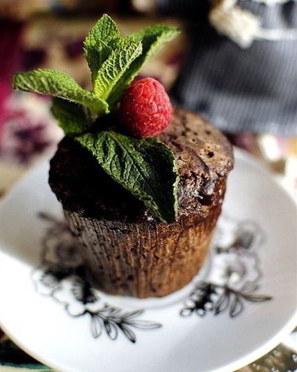 Рецепт шоколадна-малиновых маффины