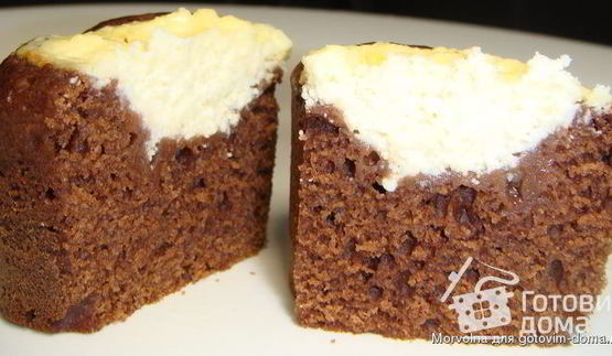 шоколадные маффины с творожной начинкой