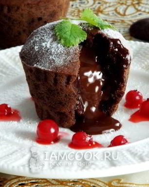 Шоколадные маффины с жидкой начинкой