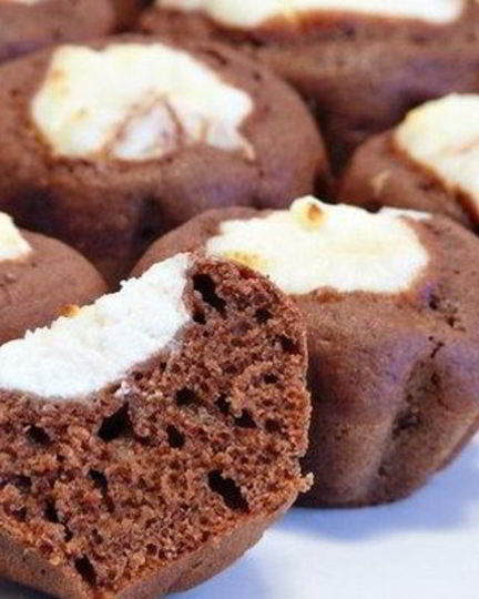 Рецепт шоколадных маффинов-ватрушек с творогом