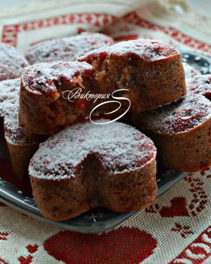 Рецепт свекольно-ореховых маффины