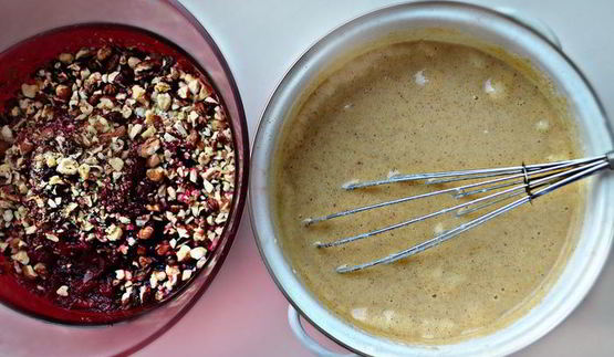 свекольно-ореховые маффины