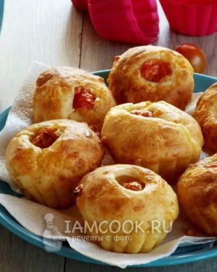 Рецепт сырных маффинов с черри