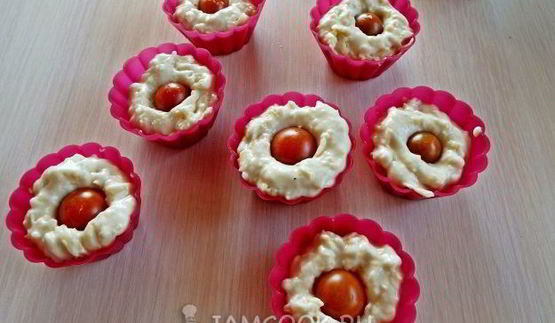 сырные маффины с черри