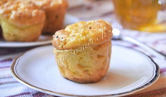 творожные маффины с кабачком