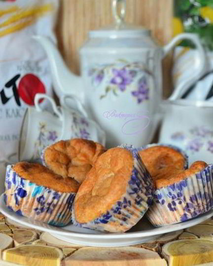 Рецепт творожных маффинов с вяленой клюквой и отрубями