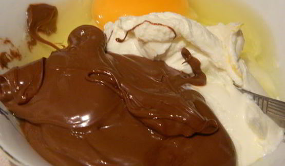 тыквенные маффины с нутеллой и сыром