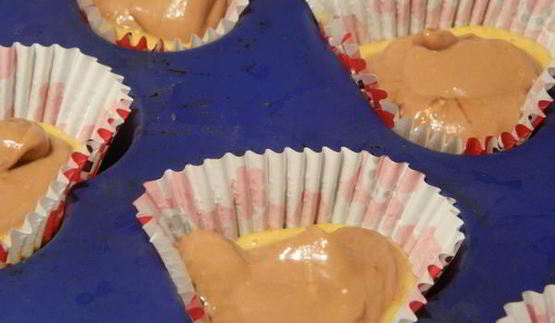 тыквенные маффины с нутеллой и сыром