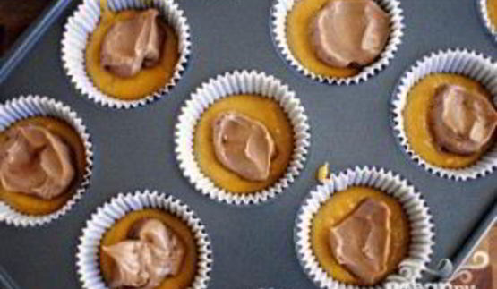 тыквенные маффины с нутеллой