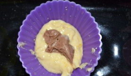 тыквенные маффины с шоколадной начинкой