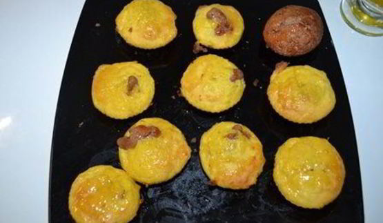 тыквенные маффины с шоколадной начинкой