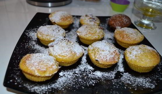 тыквенные маффины с шоколадной начинкой