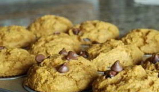 тыквенные маффины с шоколадом