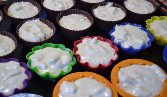 яблочно-банановые маффины