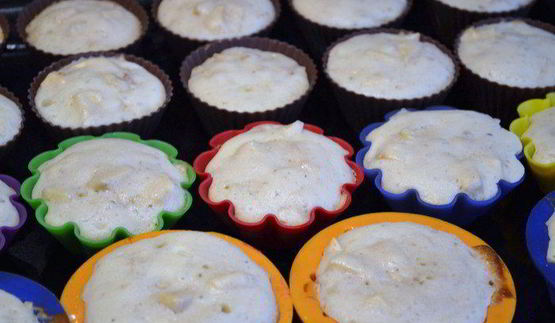 яблочно-банановые маффины