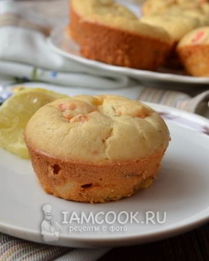 Рецепт закусочных маффинов с семгой