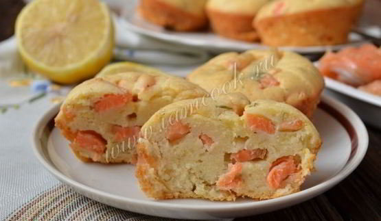 закусочные маффины с семгой