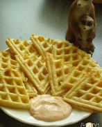 Кабачково-сырные оладушки в вафельнице