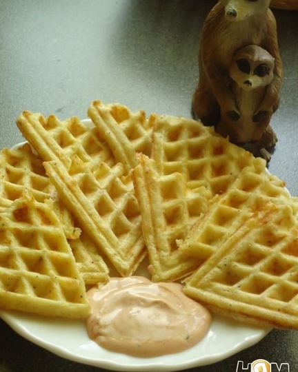 Рецепт кабачкова-сырных оладушки в вафельнице