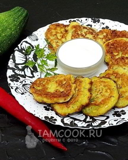 Рецепт кабачковых оладий с картофельным пюре