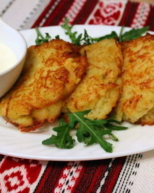 Картофельные оладьи с сыром