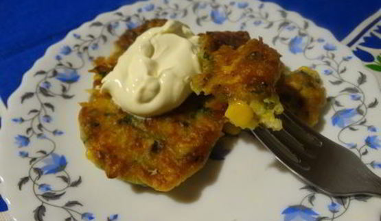 кукурузные оладьи