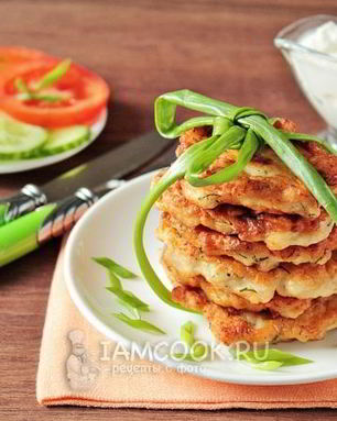 Куриные оладьи с луком