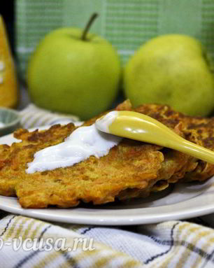 Морковные оладьи