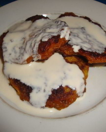 Рецепт оладушек с соусом