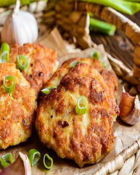 Оладьи из кабачков с курицей