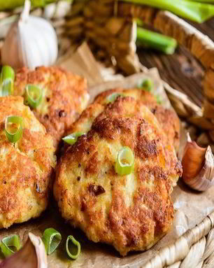 Оладьи из кабачков с курицей