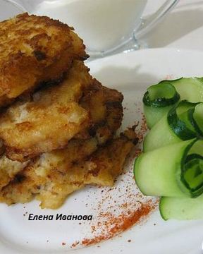 Оладьи из цветной капусты с сыром