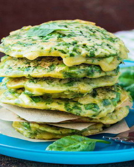 Рецепт оладий из зелени