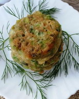 Оладьи из зеленого лука с тмином