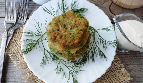 оладьи из зеленого лука с тмином