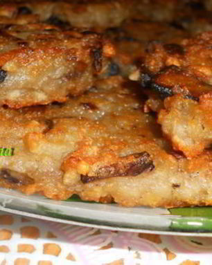 Оладьи картофельные с грибами