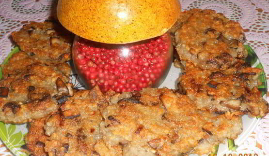 оладьи картофельные с грибами